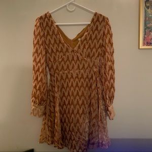 Velvet Chevron Dress